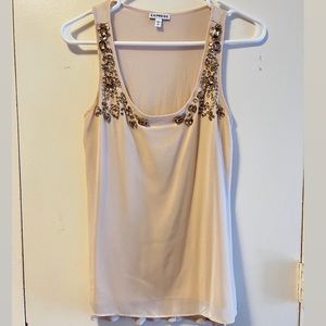 Express embellished blush top